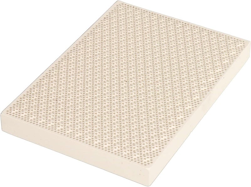 klarako Heat Resistant Ceramic Soldering Board Honeycomb Pattern + Soldering Mat for Jewelry Heat Paint Drying Tool for Gas Stove 13.8x9.7x1.2cm - Image 1