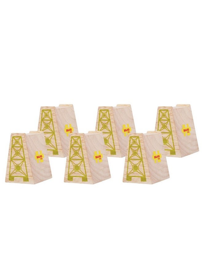 Bigjigs Rail Bigjigs Rail High Level Blocks (Pack of 6) - Other Major Wooden Rail Brands are Compatible  - Image 5