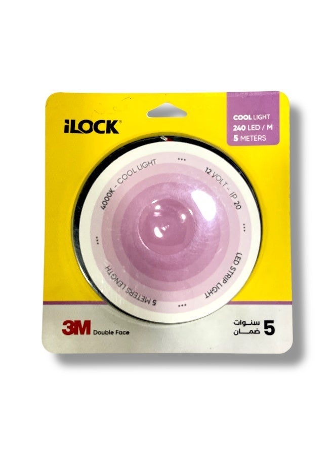 آي لوك شريط إضاءة iLOCK LED: إضاءة باردة ساطعة وفعالة أصلي 100% (4000K، 240 LED/M) - Image 1