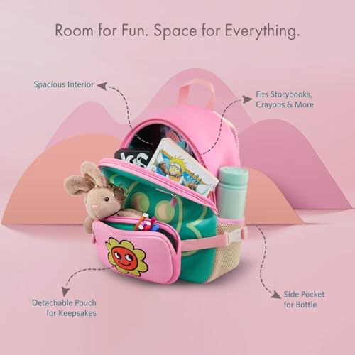 VAYA LYâ€™L-CHAMP Toddler and Preschoolers Backpack for Kids (2â€“6 Years), Lightweight & Durable Kids Backpack, Water-Resistant School Bag for Boys & Girls with Adjustable Shoulder Straps, Smiley Mint - Image 4