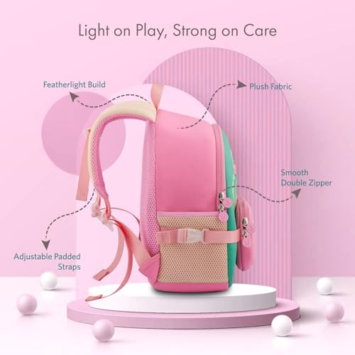 VAYA LYâ€™L-CHAMP Toddler and Preschoolers Backpack for Kids (2â€“6 Years), Lightweight & Durable Kids Backpack, Water-Resistant School Bag for Boys & Girls with Adjustable Shoulder Straps, Smiley Mint - Image 2