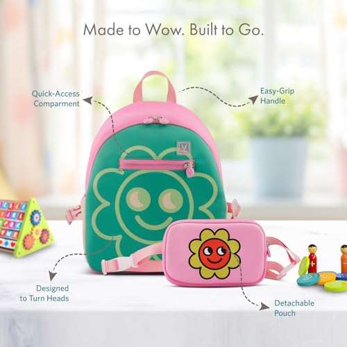 VAYA LYâ€™L-CHAMP Toddler and Preschoolers Backpack for Kids (2â€“6 Years), Lightweight & Durable Kids Backpack, Water-Resistant School Bag for Boys & Girls with Adjustable Shoulder Straps, Smiley Mint - Image 5