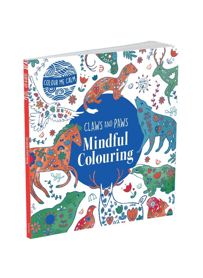 Claws and Paws Mindful Colouring | Colour me calm | Colouring book | Intricate colouring book | Nordic folk art | Peaceful colouring  - Image 1