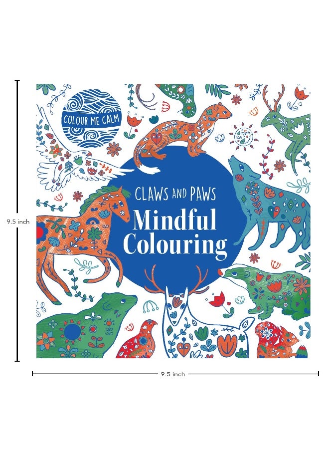 Claws and Paws Mindful Colouring | Colour me calm | Colouring book | Intricate colouring book | Nordic folk art | Peaceful colouring  - Image 5