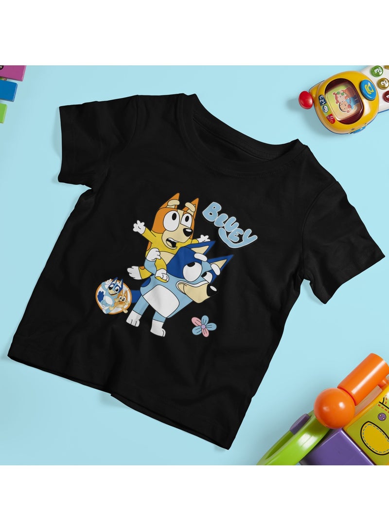 ZOOM تي شيرت مغامرات بلوى وبينغو - قميص جرافيك ممتع للأطفال
