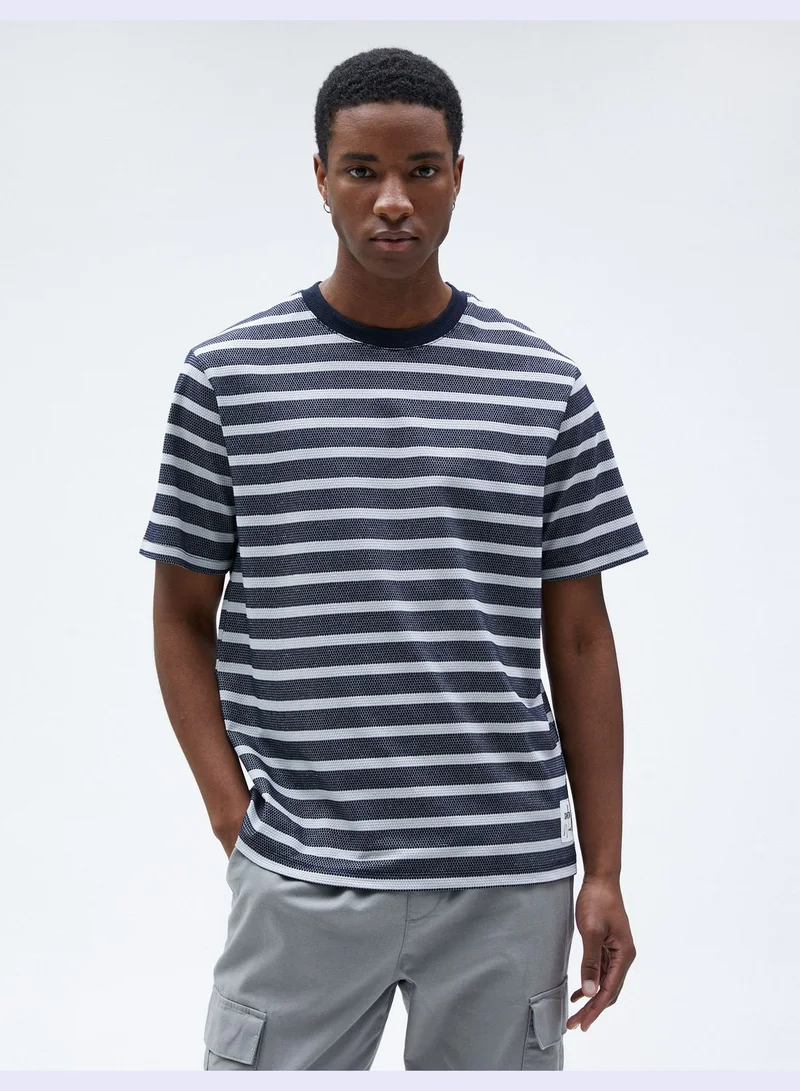 KOTON Crew Neck T-Shirt Tissued Short Sleeve