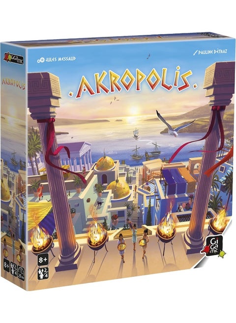 Gigamic Akropolis | Strategy Game for Teens and Adults | City-Building Game with 3D Tiles
