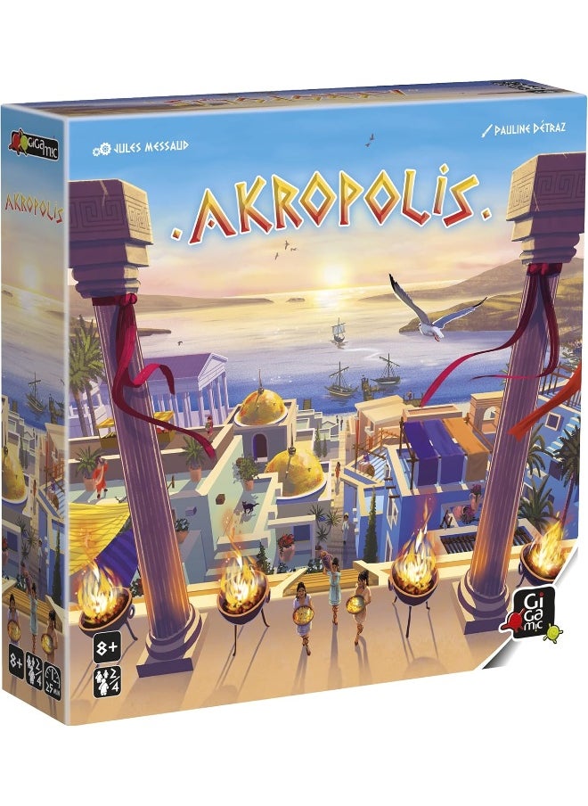 Gigamic Akropolis | Strategy Game for Teens and Adults | City-Building Game with 3D Tiles