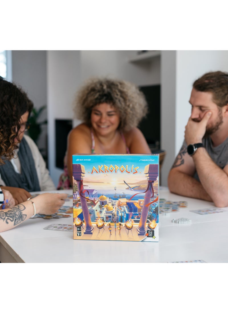 Gigamic Akropolis Board Game | Official Version | English And Arabic Language | Strategy Game for Teens and Adults | City-Building Game with 3D Tiles | Ages 8+ | for 2 to 4 Players  - Image 3