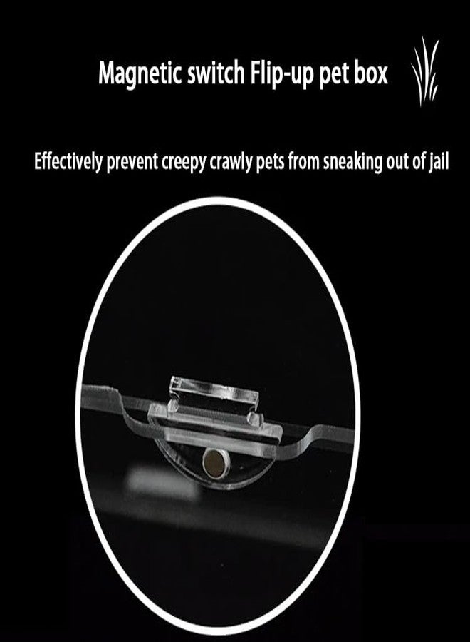 xixibuy Reptile Terrariums Tank, Reptile tank, Tarantula enclosure, Chameleon cage, Amphibians Habitat Cages for Small Reptiles, Geckos, Snakes, Lizards, Turtles(Acrylic-4.7 * 4.7 * 8 inchs) - Image 4