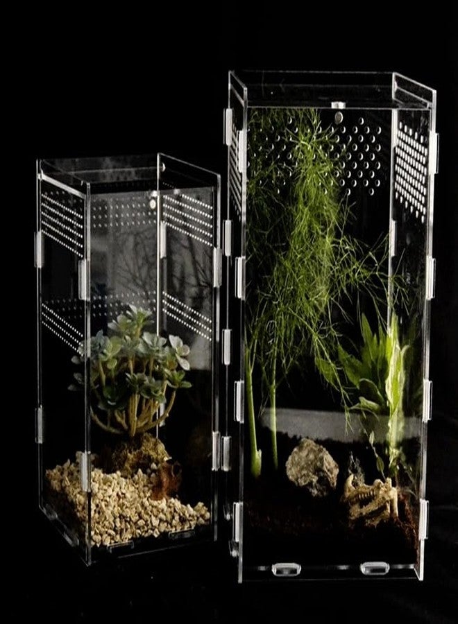 xixibuy Reptile Terrariums Tank, Reptile tank, Tarantula enclosure, Chameleon cage, Amphibians Habitat Cages for Small Reptiles, Geckos, Snakes, Lizards, Turtles(Acrylic-4.7 * 4.7 * 8 inchs) - Image 5