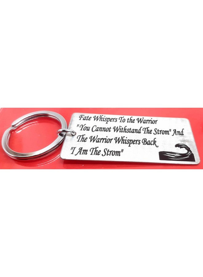 Aura Fate Whispers to The Warrior Inspirational Motivational Gift Keyring for Students Boys Girls Husband Wife Brother Sister Stainless Steel Silver Key Chain - Image 5