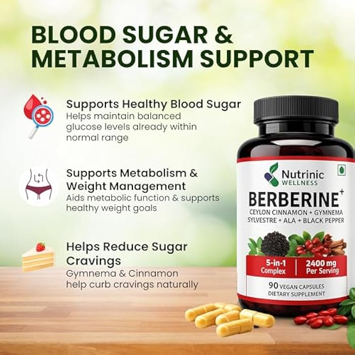 Berberine 1500 mg – with ALA, Ceylon Cinnamon, Gymnema & Black Pepper 900 mg | Blood Sugar & Metabolic Support | 90 Vegan Capsules 30 Day Supply - Image 2