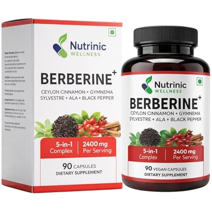Berberine 1500 mg – with ALA, Ceylon Cinnamon, Gymnema & Black Pepper 900 mg | Blood Sugar & Metabolic Support | 90 Vegan Capsules 30 Day Supply - Image 1