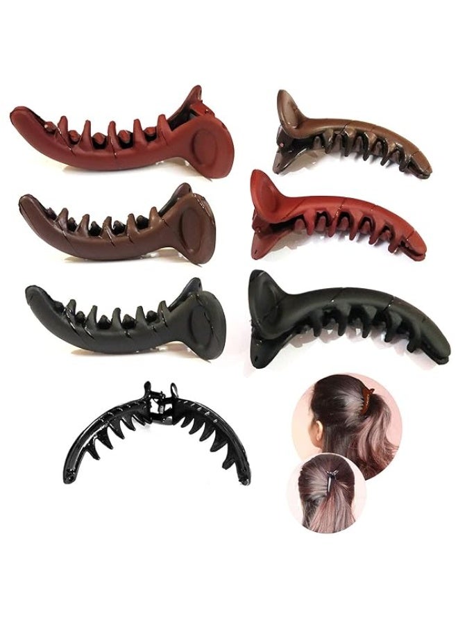 مملكة الإكسسوارات إكسسوارات الشعر مشبك شعر على شكل موزة ميرشي للنساء والفتيات (عبوة من 6 قطع متعددة الألوان والأنماط)، متعدد الألوان - Image 1