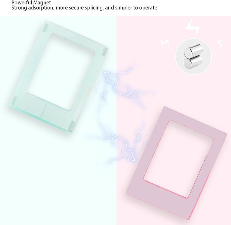 Magnetic Photo Frames, 5pcs 3 Inch Instant Film Frame Picture Memo Card Display for Refrigerator - Image 4