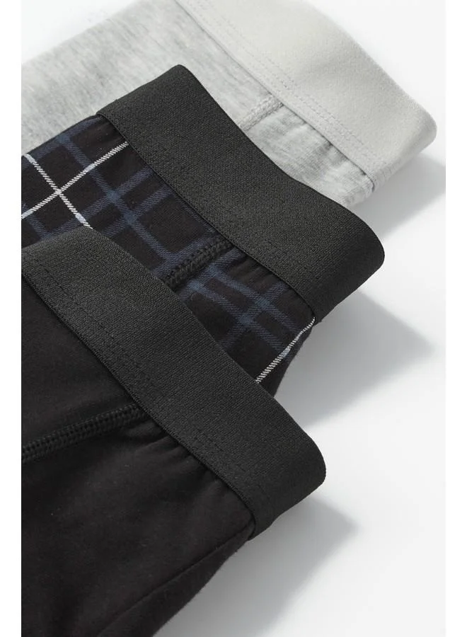 JUNE June Men 3-Pack Boxer Black - Multicolor - Greymelange