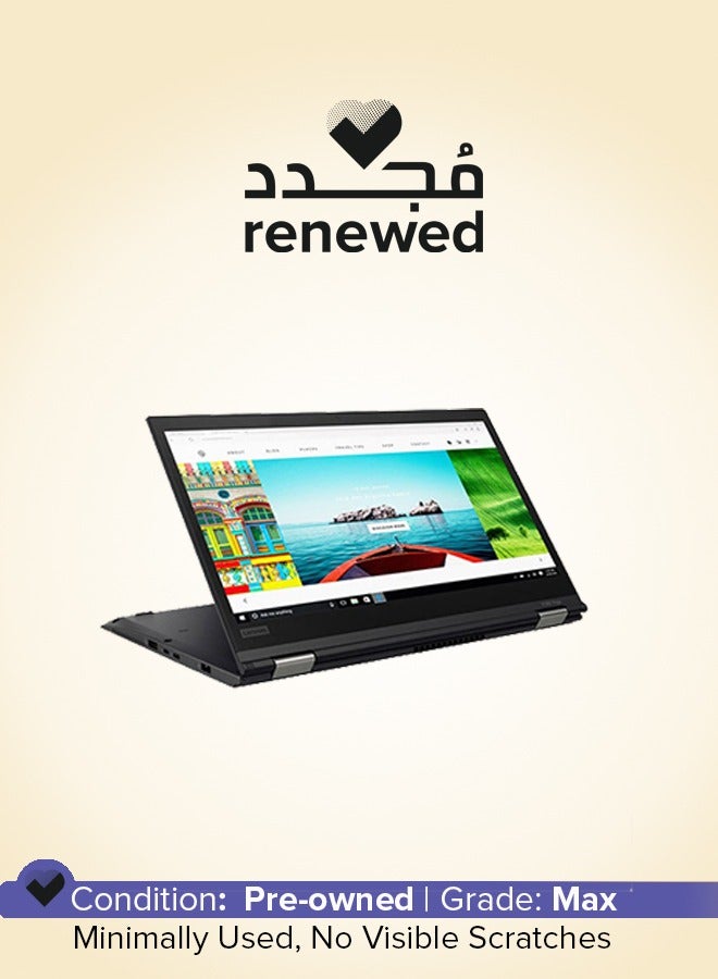لينوفو مجدد - لابتوب ThinkPad X380 Yoga بشاشة تعمل باللمس FHD مقاس 13.3 بوصة، مع معالج Core i5-8350U/الجيل الثامن/ذاكرة RAM سعة 8GB/قرص SSD سعة 512GB/رسومات Intel HD باللون الأسود - Image 1