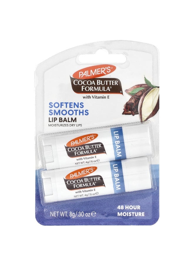 Palmer's, Cocoa Butter Formula® with Vitamin E, Softens Smooths Lip Balm, 2 Pack, 0.15 oz (4 g) Each