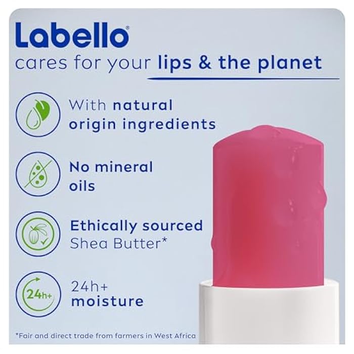 Labello lip care, moisturizing lip balm, watermelon shine, 4.8g - Image 5
