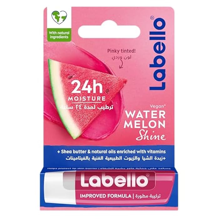 Labello lip care, moisturizing lip balm, watermelon shine, 4.8g - Image 1