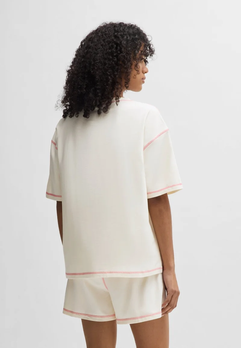 HUGO Stretch-cotton pyjamas with contrast logos