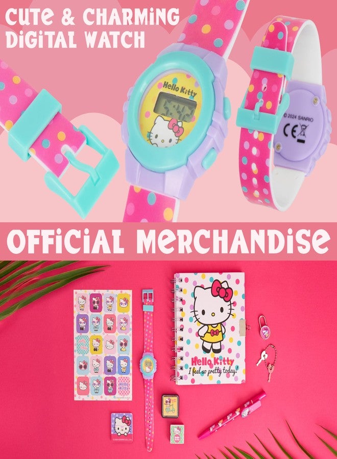 Hello Kitty Notebook Digital Watch Accessories Set Kawaii Journal Notebook Diary - Image 3