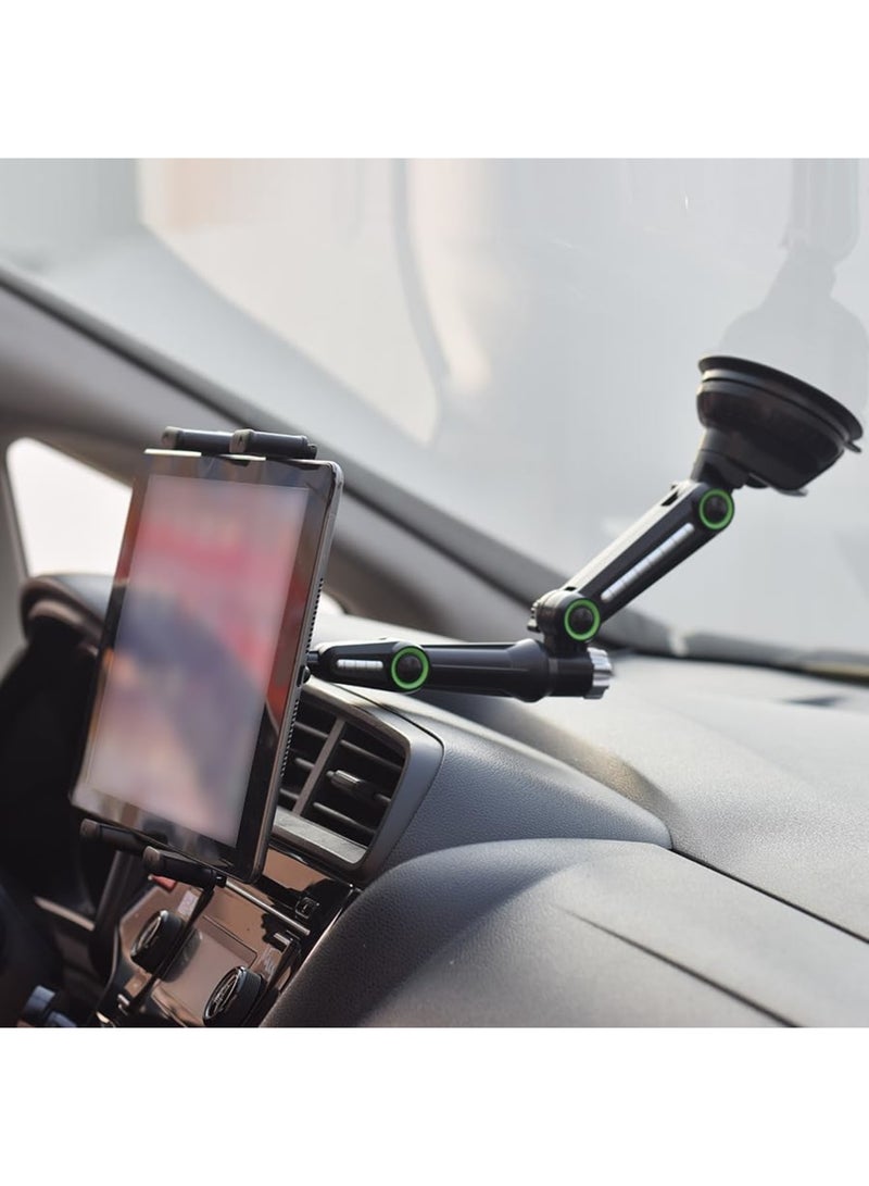 Barakah Tablet Holder for Car Dashboard, Adjustable Tablet and Smartphone Holder, Fits All Vehicles, Swivel Rotating for Optimal Viewing, Foldable Phone Stand, Stable Rotation, Black - Image 5