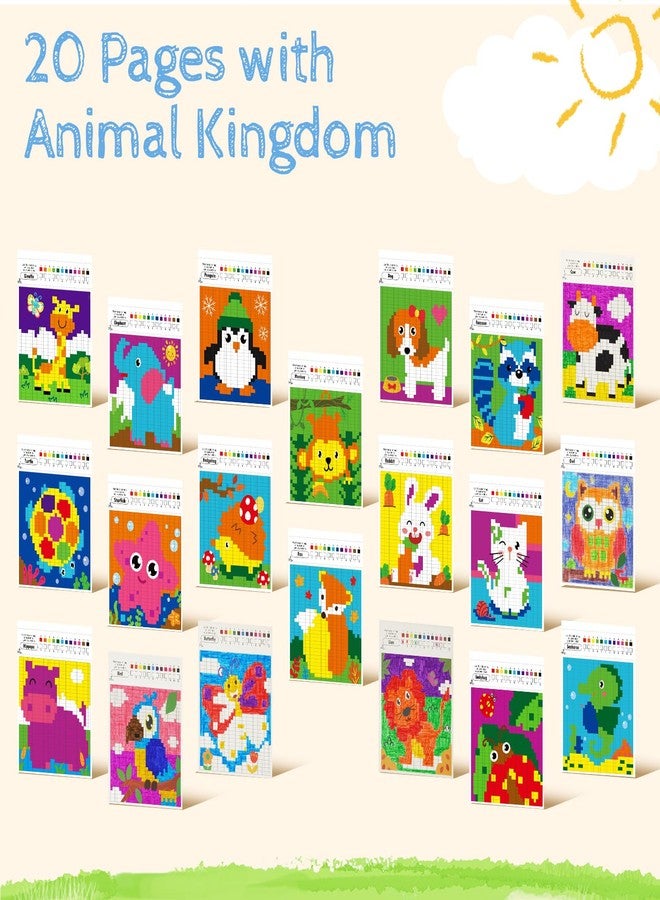 Hapray Large Coloring Book for Kids Party Favors, 20 Pages Paint by Numbers for Beginner with 5 Display Stands, 2 Color Painting Modes Art Crafts for kids ages 4-8 8-12, Birthday Gift Classroom Prizes - Image 4
