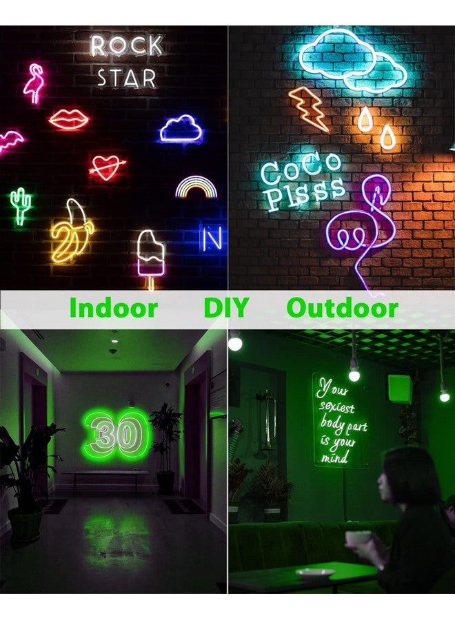 Gesto شريط إضاءة نيون LED بطول 16.4 قدم مع محول 12 فولت، شريط نيون سيليكون مسطح مرن قابل للتقطيع، شرائط نيون LED مقاومة للماء IP65 للزينة الداخلية والخارجية (أخضر) - Image 4