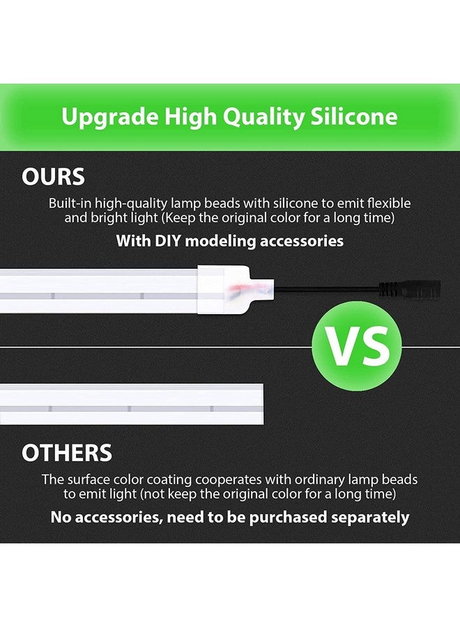 Gesto شريط إضاءة نيون LED بطول 16.4 قدم مع محول 12 فولت، شريط نيون سيليكون مسطح مرن قابل للتقطيع، شرائط نيون LED مقاومة للماء IP65 للزينة الداخلية والخارجية (أخضر) - Image 3