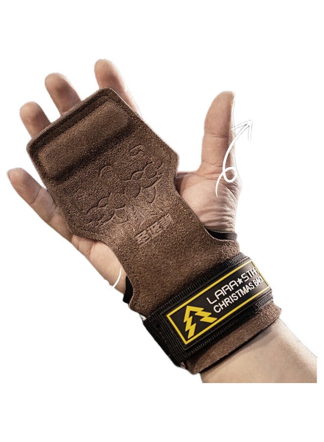 LAURASTAR Laura Star Christmas Leather Back Support Band, Fitness Gloves, Grip Band, Wrist Guard, Palm Guard, Non-Slip Dumbbell, Pull-Up Assistance - Image 1