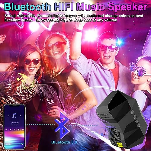 Cadrim Star Projector with Bluetooth Speaker Remote, Galaxy Projector Northern Lights Aurora Projector with Moon Star, Night Light Projector for Bedroom, Home Theater, Kids Adults Game, Room Parties - Image 4