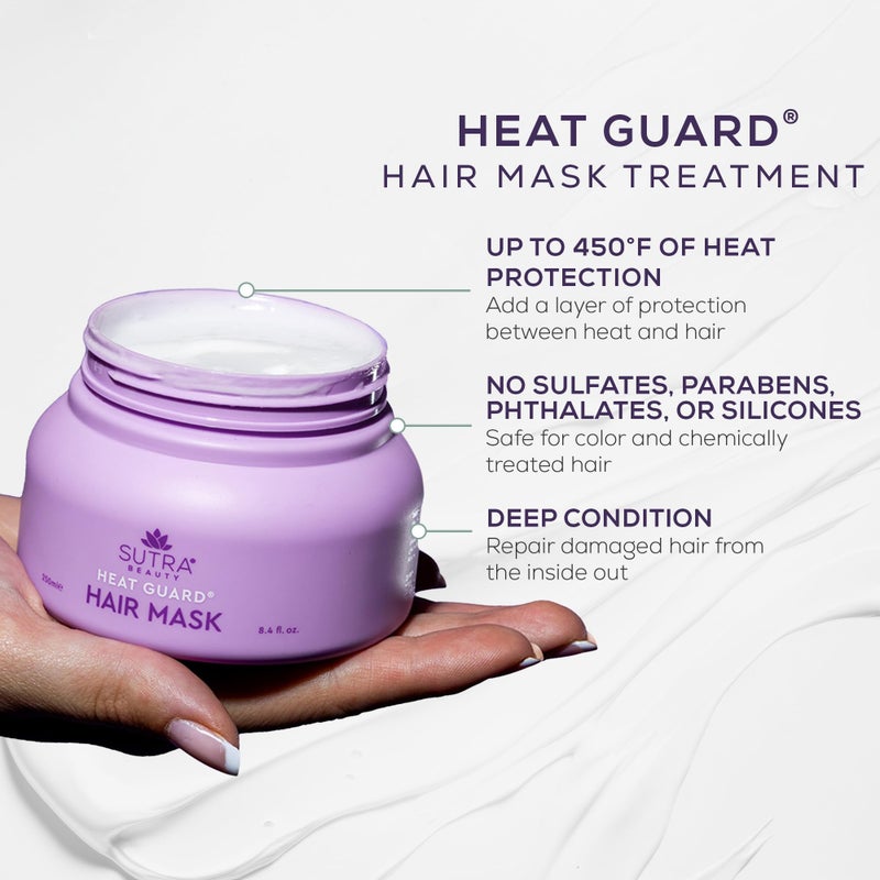 Sutra Heat Guard Hair Mask Treatment for Frizzy, Dry & Damaged Hair - Deep Conditioning Moisturizer Hydrates & Repairs Against Heat Damage with Hyaluronic Acid - Anti-Frizz Haircare Products - Image 5