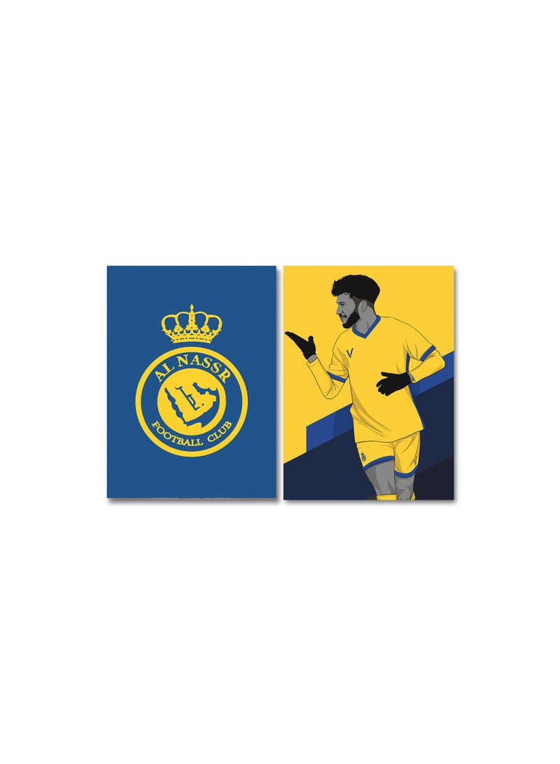 Marktna Decorative Wall Art Painting With  Sports Design 2 Pieces Size 80x60cm - Image 2