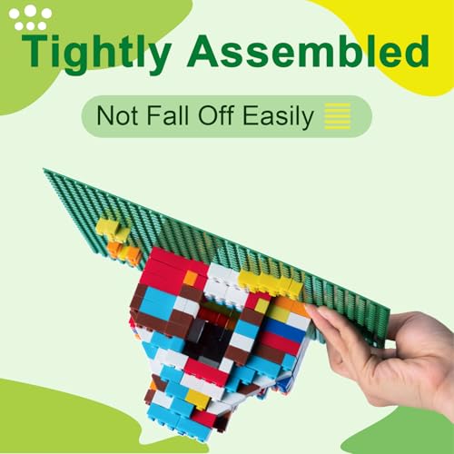 Husfunov 4 Pack Classic Baseplates, Building Plates for Building Bricks, Compatible with All Major Brands and Activity Table-Baseplate 10" x 10", Age 3 and up, Multicolored - Image 3