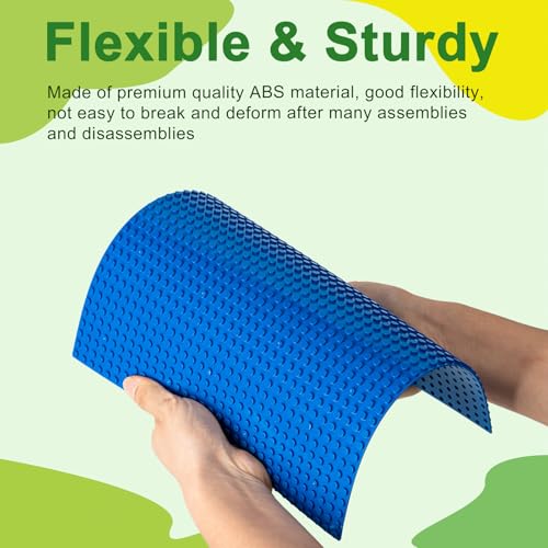 Husfunov 4 Pack Classic Baseplates, Building Plates for Building Bricks, Compatible with All Major Brands and Activity Table-Baseplate 10" x 10", Age 3 and up, Multicolored - Image 4