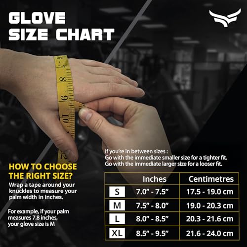 XTRIM Macho Unisex Leather Gym Gloves, for Professional Weightlifting, Fitness Training and Workout, with Half-Finger Length, Wrist Wrap for Protection and Tactical Thumb (Black, Small) - Image 5