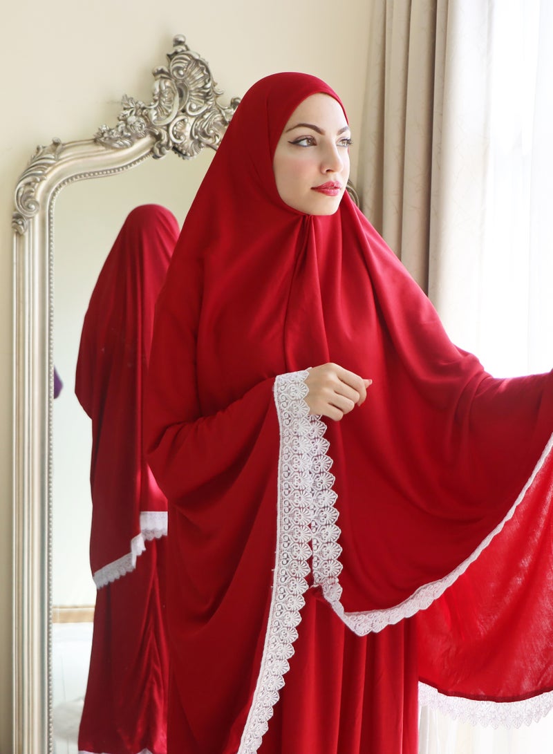 فستان صلاة المرأة أنيقة ومتواضعة الصلاة - مريحة وأنيقة الحجاب فستان صلاة قطعتين مجموعة - Image 4