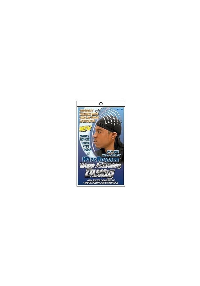 WaveBuilder Premium Hair Wave Activating Durag - Black