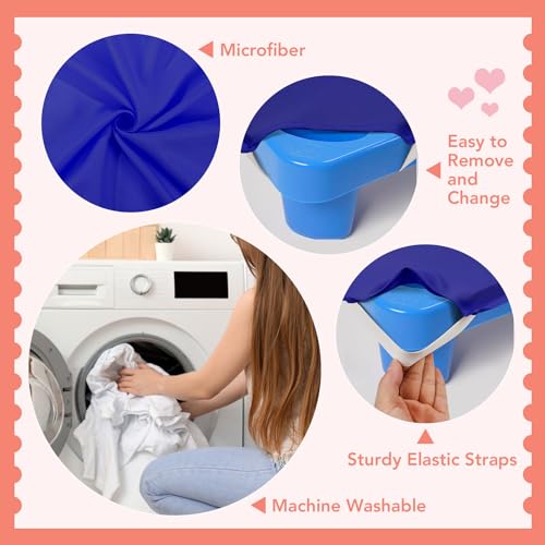 RowinsyDD 2 Pcs Daycare Cot Sheets, 23" X 51", Blue Toddler Cot Sheets Daycare with Corner Elastic Loops for Infants, Daycare Essentials for Toddler and Preschool, Breathable Microfiber - Image 4