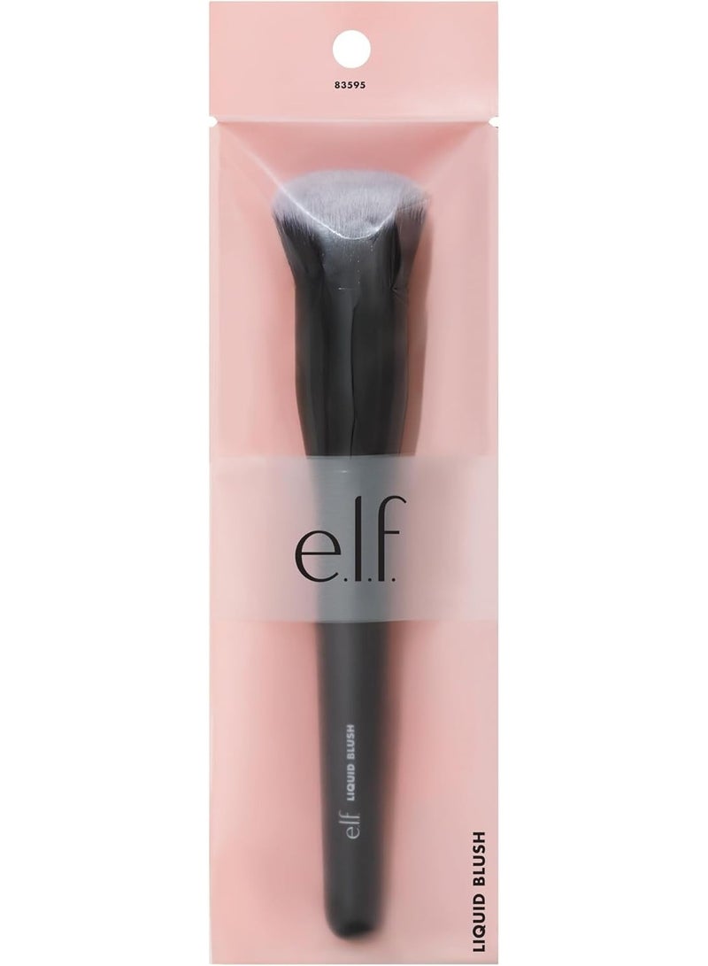 إلف فرشاة أحمر الخدود السائل كامو من إيلف، فرشاة أحمر خدود بزاوية مثالية لوضع ومزج الألوان على الخدود، شعيرات ناعمة وكثيفة، نباتية وخالية من القسوة - Image 3