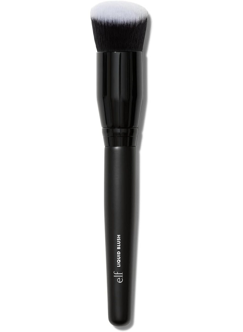 إلف فرشاة أحمر الخدود السائل كامو من إيلف، فرشاة أحمر خدود بزاوية مثالية لوضع ومزج الألوان على الخدود، شعيرات ناعمة وكثيفة، نباتية وخالية من القسوة - Image 1