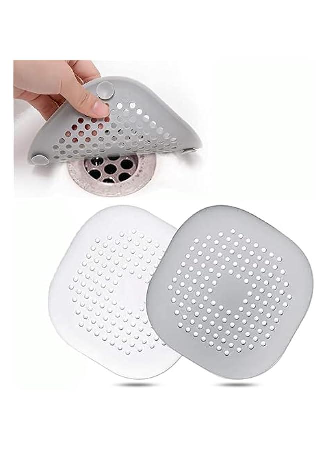 2 x Silicone Drain Protectors, Kitchen Sink Filter with Suction Cup, Bath Drain Cover Filter, Kitchen and Bathroom Sink Filter.  - Image 1