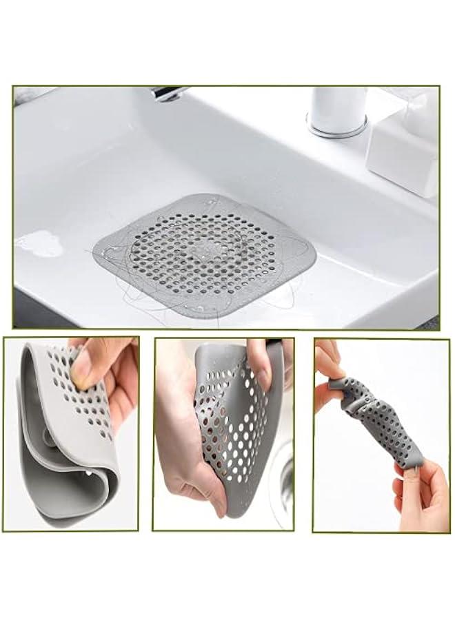 2 x Silicone Drain Protectors, Kitchen Sink Filter with Suction Cup, Bath Drain Cover Filter, Kitchen and Bathroom Sink Filter.  - Image 4