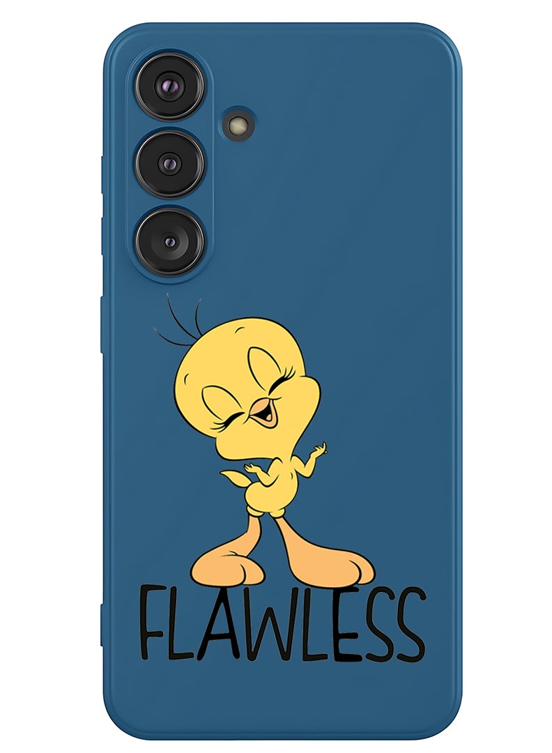 Theodor Protective Slim Fit Case Liquid Silicone Cover with Full Body Protection Anti-Scratch Shockproof Case For Samsung Galaxy S25 (Blue) - Flawless - Image 1