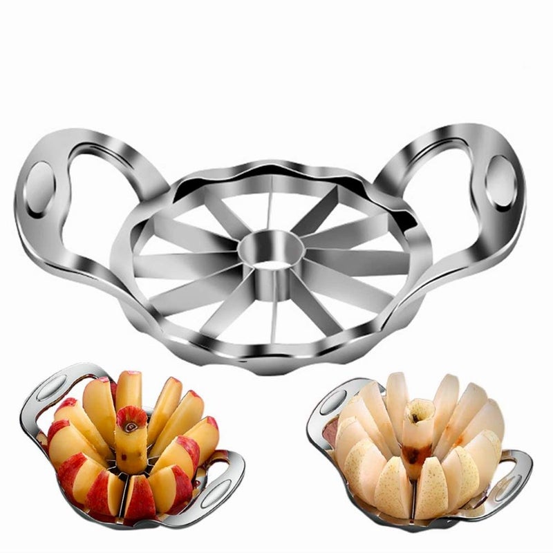 Yhtawoo Apple Slicer and Corer UPGRADEDApple Cutter Stainless Steel Heavy Duty Kitchen Gadgets Extra Large Decorer Tools  12 Slices Wedger Ultra Sharp
