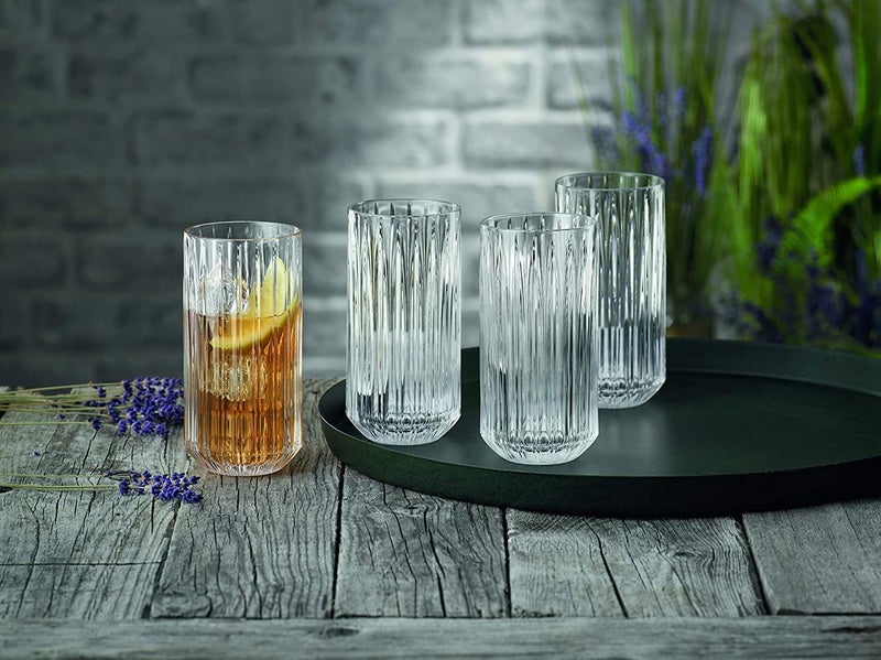 Nachtmann Jules Collection Long Drink Glasses, 13-Ounce, Clear, Made of Crystal Glass, Highball Glass for Cocktails and Other Beverages, Dishwasher Safe, Set of 4 - Image 2