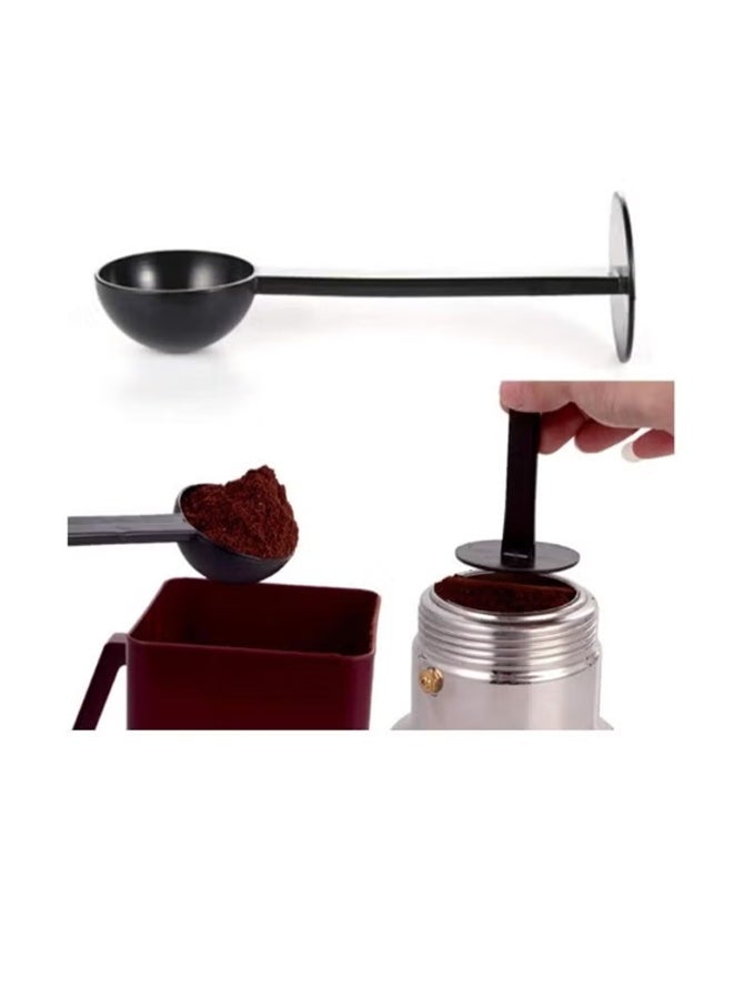 واي جيه 2 في 1 ملعقة قهوة سوداء أداة قياس ملعقة ضغط ملعقة قهوة بلاستيكية - Image 5