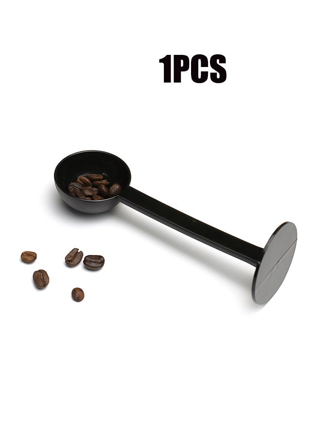 واي جيه 2 في 1 ملعقة قهوة سوداء أداة قياس ملعقة ضغط ملعقة قهوة بلاستيكية - Image 1